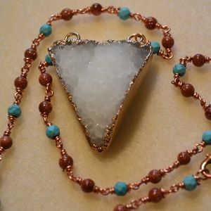 Triangular Druzy Necklace!